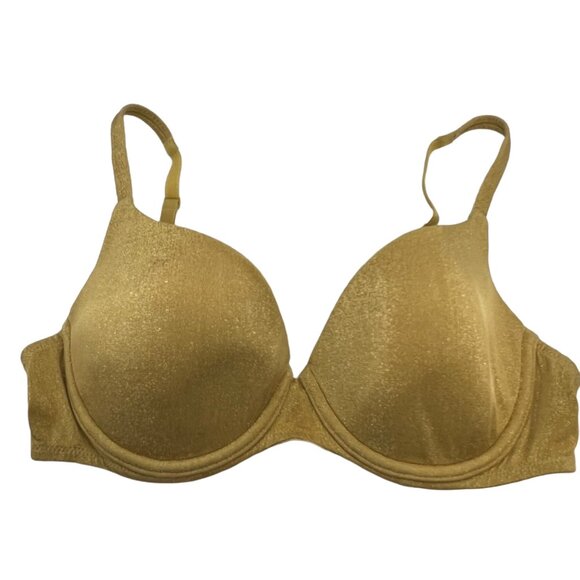 Body by Victoria's Secret Vintage Women's Shaping Bra Sparkly Gold 34C - Picture 2 of 6